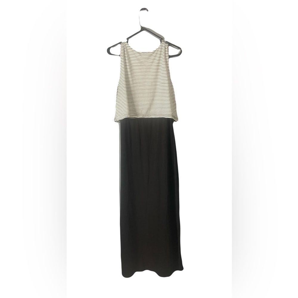Striped Black and White Maxi Dress